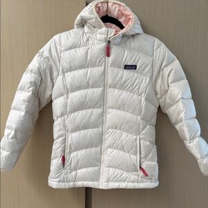 Patagonia White Jacket with Pink Details